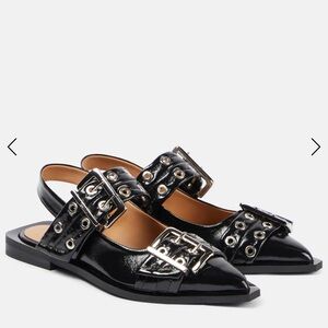 Ganni Program black flats size 37